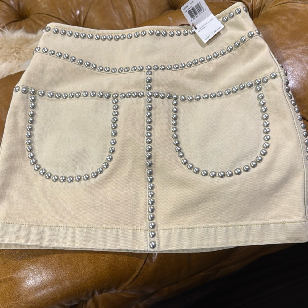 COACH mini skirt rare cream with embellishments NWT